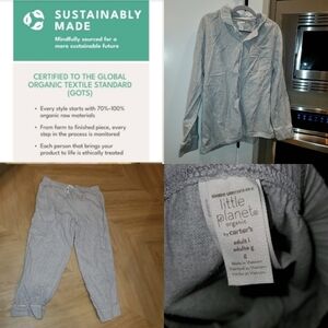 Striped Organic Cotton Pajama Set Size Large